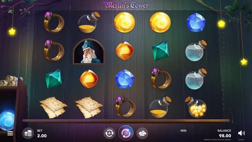 Merlin’s Tower slot screenshot 