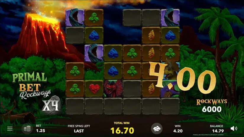 Primal Bet Rockways slot screenshot 5