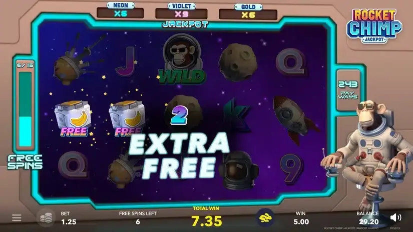 Rocket Chimp Jackpot slot screenshot 6