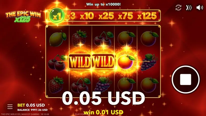 The Epic Win x125 slot screenshot 4