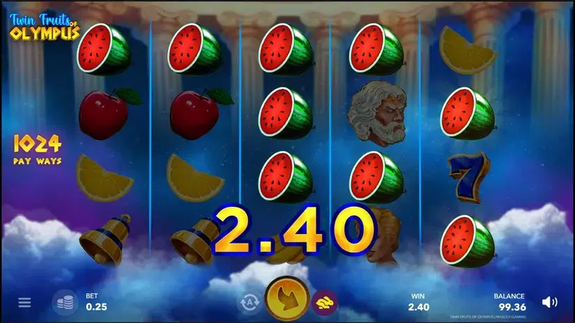 Twin Fruits of Olympus slot screenshot 3