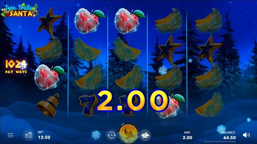 Twin Fruits of Santa slot screenshot 1