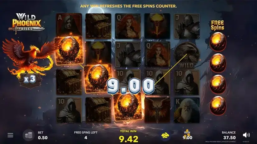 Wild Phoenix Rises slot screenshot 4