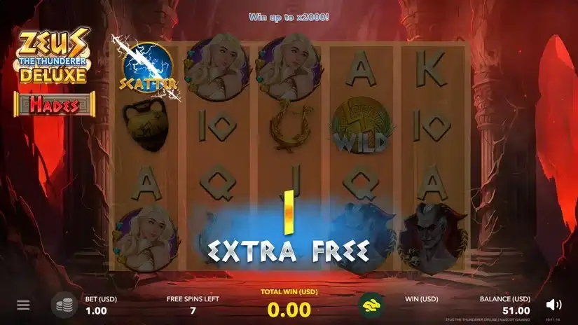 Zeus the Thunderer Deluxe slot screenshot 3