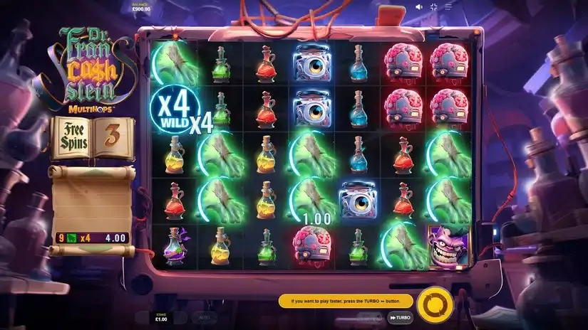 Dr. Francashstein slot screenshot 