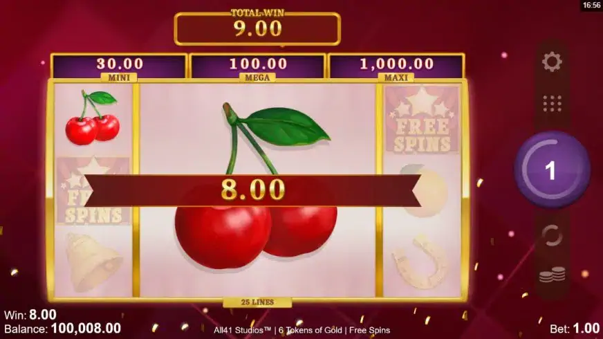 6 Tokens of Gold slot screenshot 