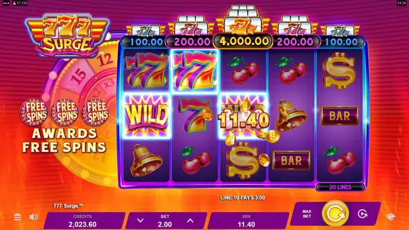 777 Surge slot screenshot 4