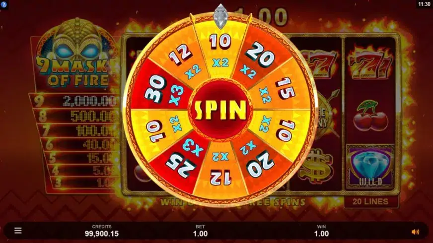 9 Masks of Fire slot screenshot 4