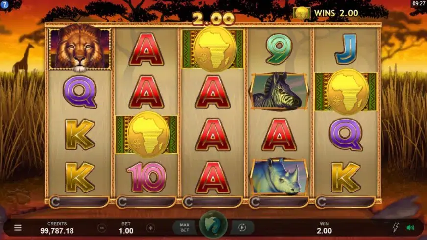 African Quest slot screenshot 2