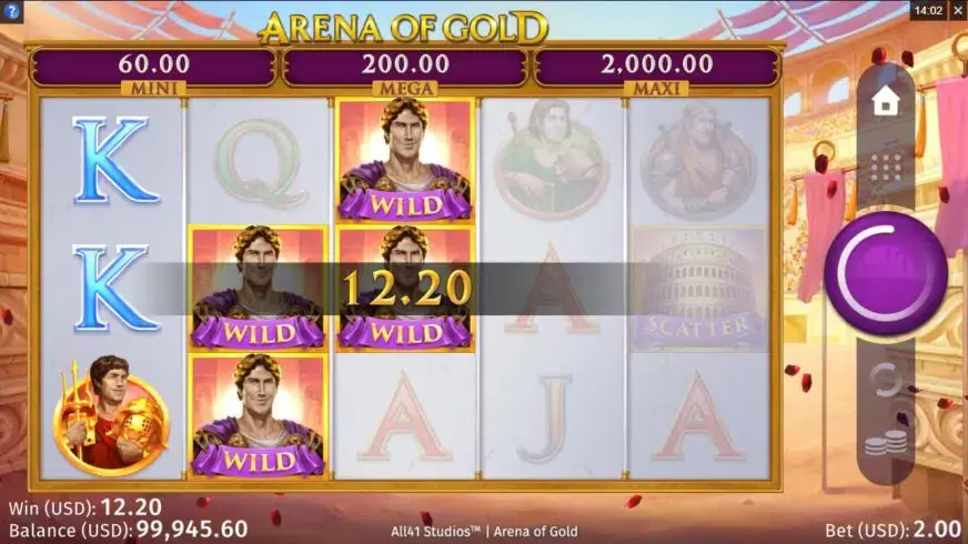 Arena of Gold slot screenshot 2