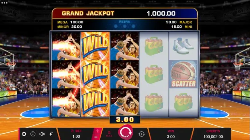 Basketball Star On Fire slot screenshot 2