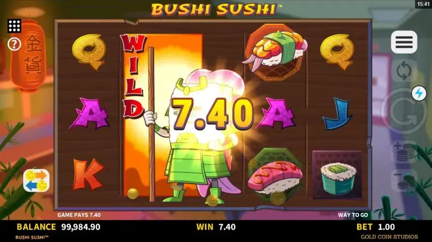 Bushi Sushi slot screenshot 