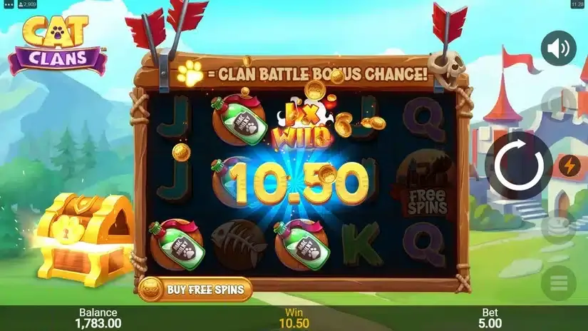 Cat Clans slot screenshot 2