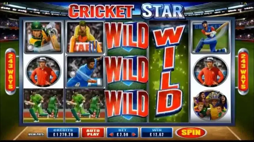 Cricket Star slot screenshot 
