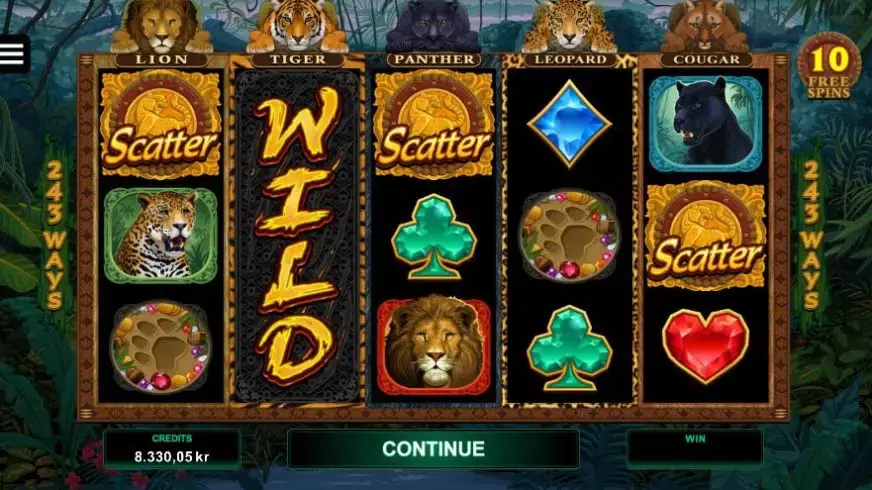 Exotic Cats slot screenshot 3
