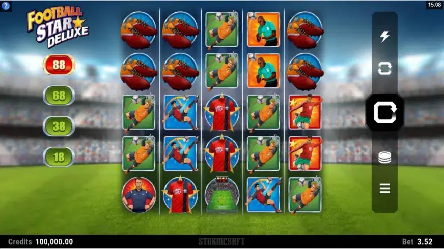 Football Star Deluxe slot screenshot 1