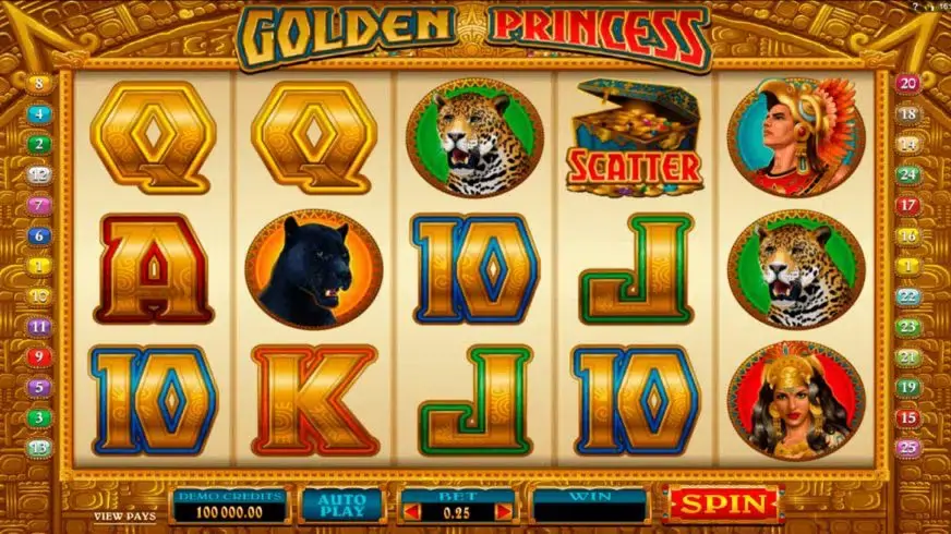 Golden Princess slot screenshot 2