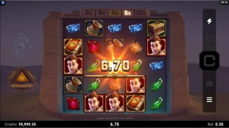 Jungle Jim and the Lost Sphinx slot screenshot 2