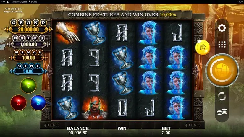 Kings of Crystals slot screenshot 