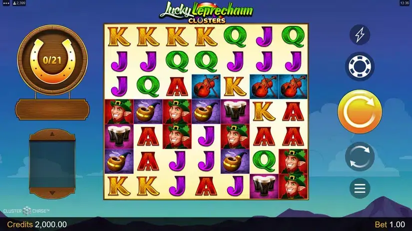 Lucky Leprechaun Clusters slot screenshot 