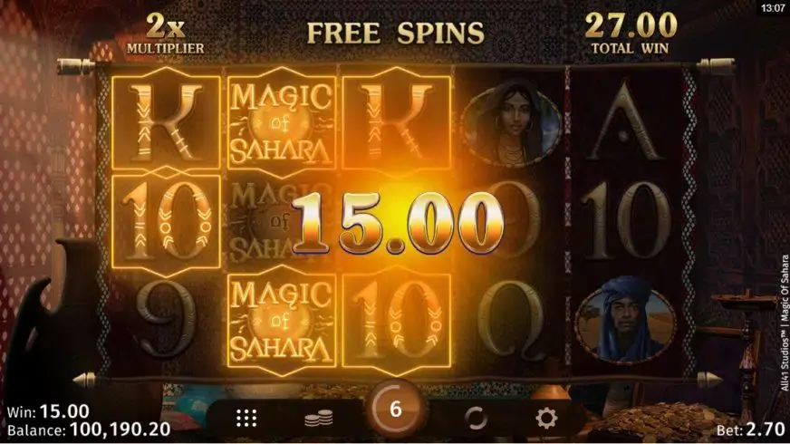 Magic of Sahara slot screenshot 6