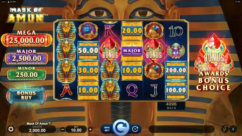 Mask of Amun slot screenshot 1