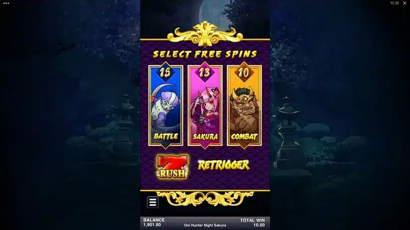 Oni Hunter Night Sakura slot screenshot 4