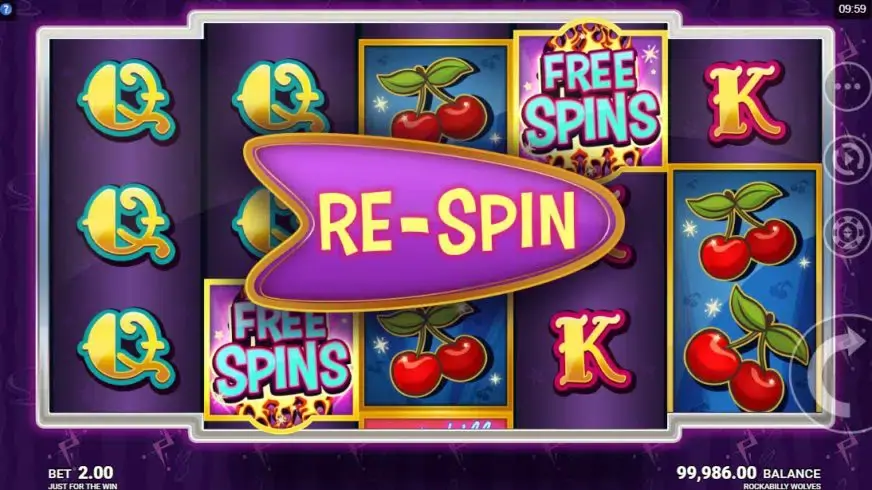 Rockabilly Wolves slot screenshot 2