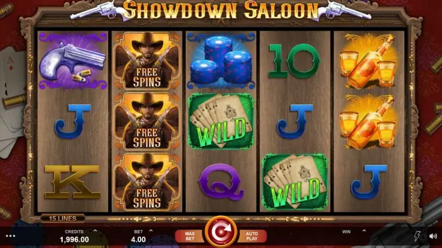 Showdown Saloon slot screenshot 1