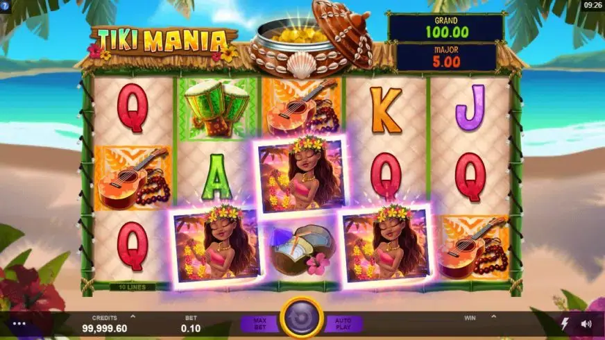 Tiki Mania slot screenshot 3
