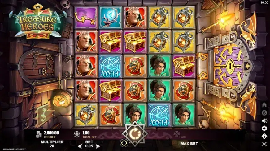 Treasure Heroes slot screenshot 1