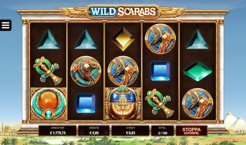 Wild Scarabs slot screenshot 1
