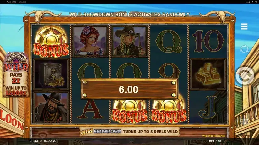Wild Wild Romance slot screenshot 4