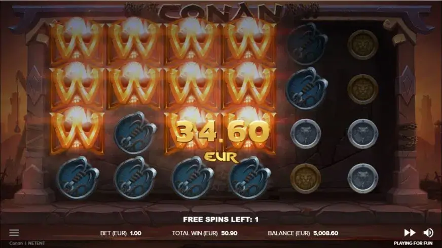 Conan slot screenshot 