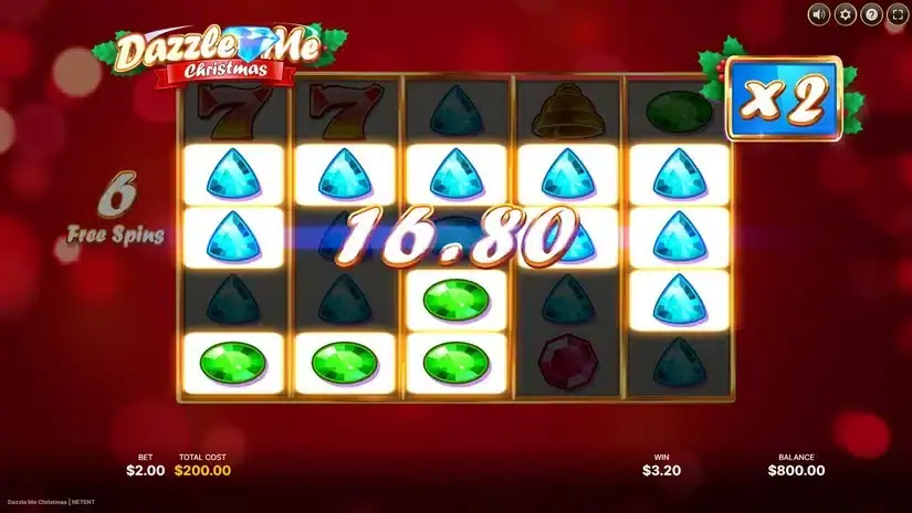 Dazzle Me Christmas slot screenshot 4