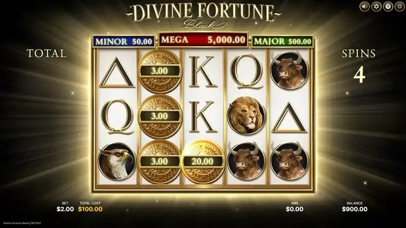 Divine Fortune Black slot screenshot 4