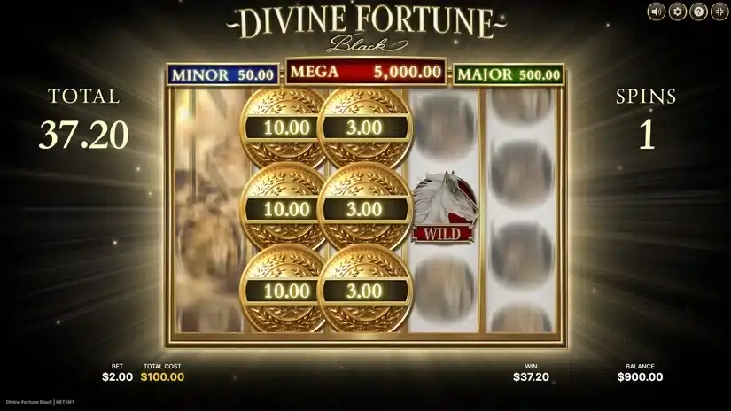 Divine Fortune Black slot screenshot 