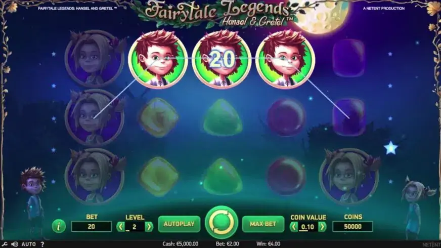 Fairytale Legends: Hansel & Gretel slot screenshot 2
