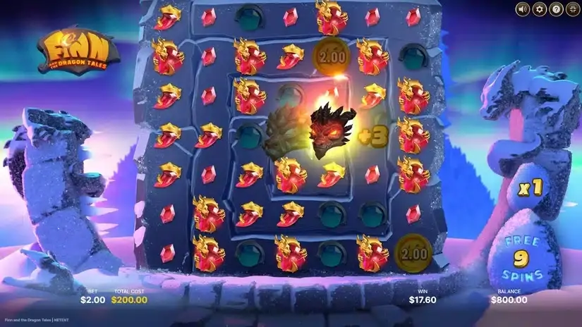 Finn and the Dragon Tales slot screenshot 