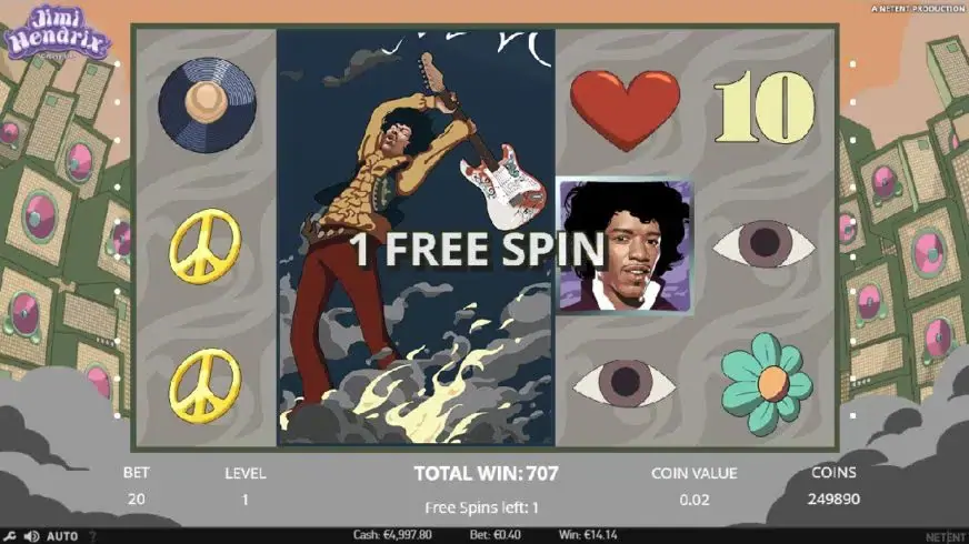 Jimi Hendrix slot screenshot 5