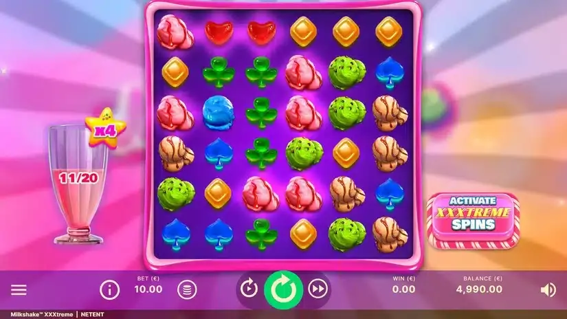 Milkshake XXXtreme slot screenshot 