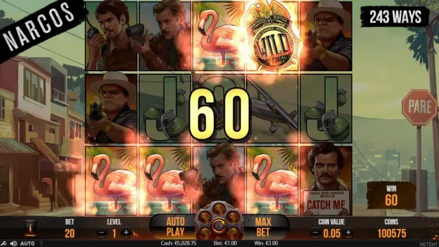 Narcos slot screenshot 2
