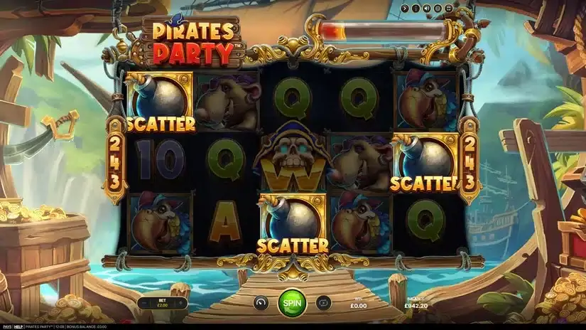 Pirates Party slot screenshot 3
