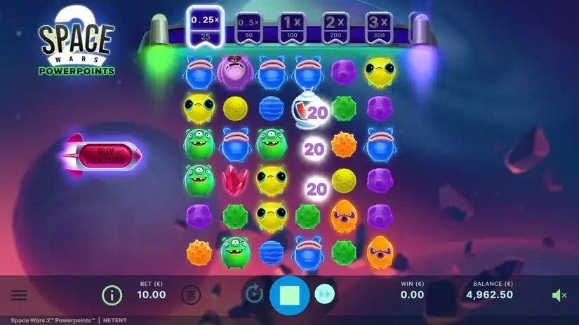 Space Wars 2 Powerpoints slot screenshot 