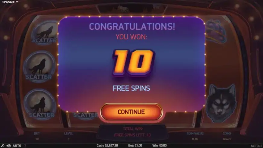 Spinsane slot screenshot 5