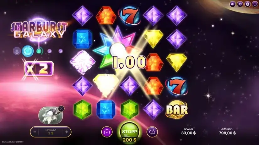 Starburst Galaxy slot screenshot 