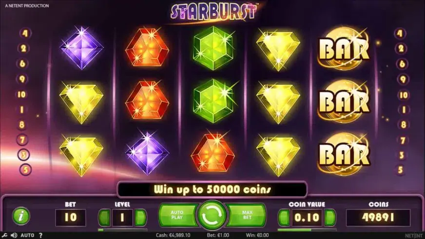 Starburst slot screenshot 