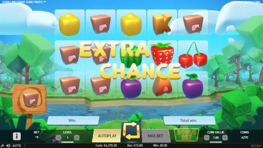 Strolling Staxx Cubic Fruits slot screenshot 4
