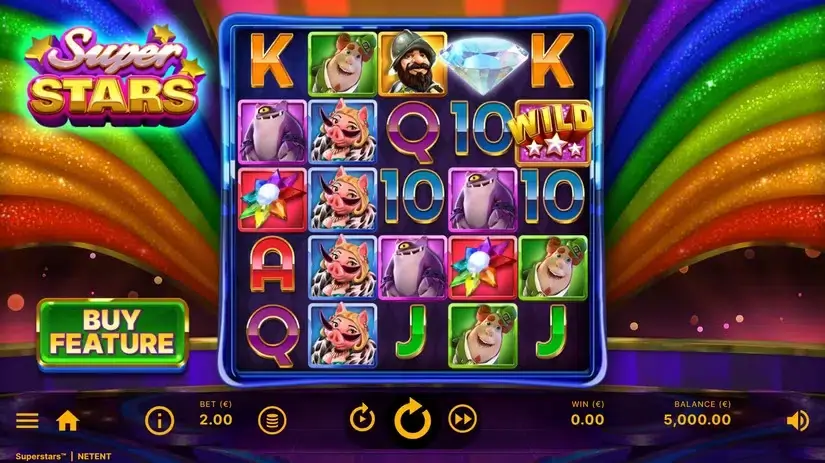 Superstars slot screenshot 