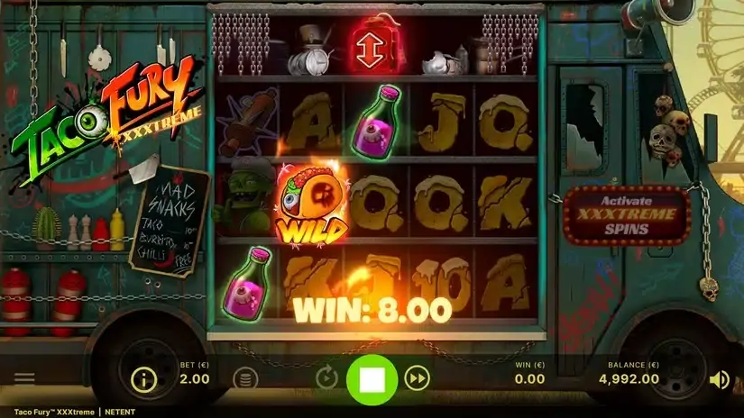 Taco Fury XXXtreme slot screenshot 